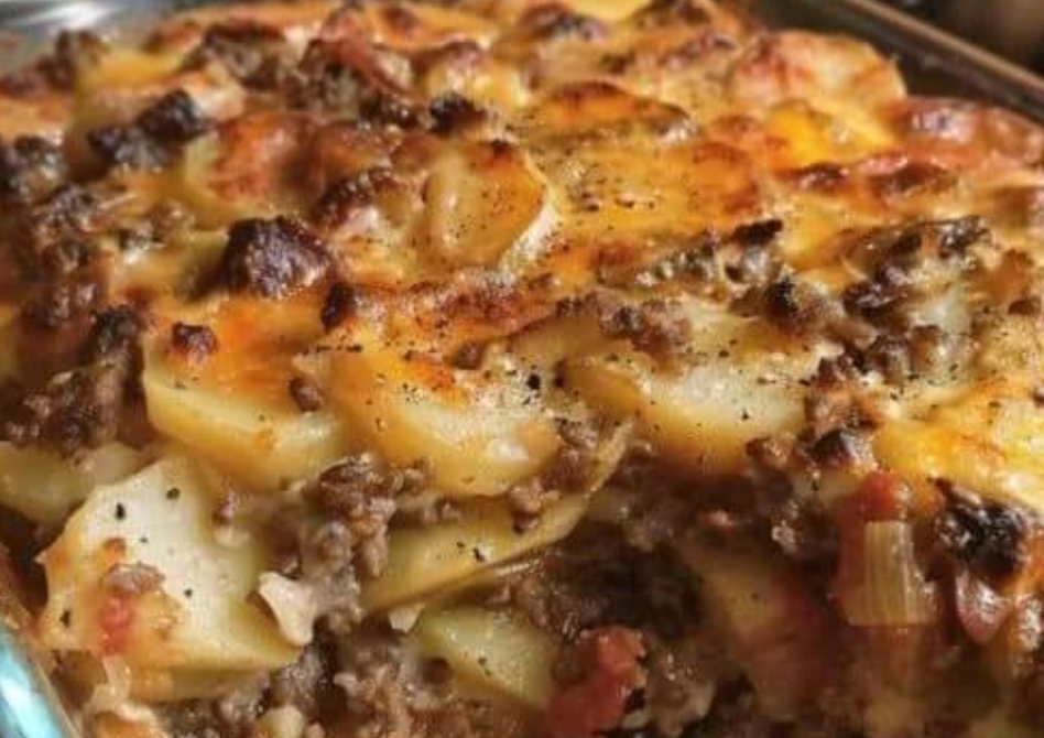 Cheesy Hamburger Potato Casserole!!!