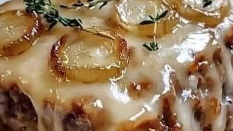 Crockpot French Onion Meatloaf