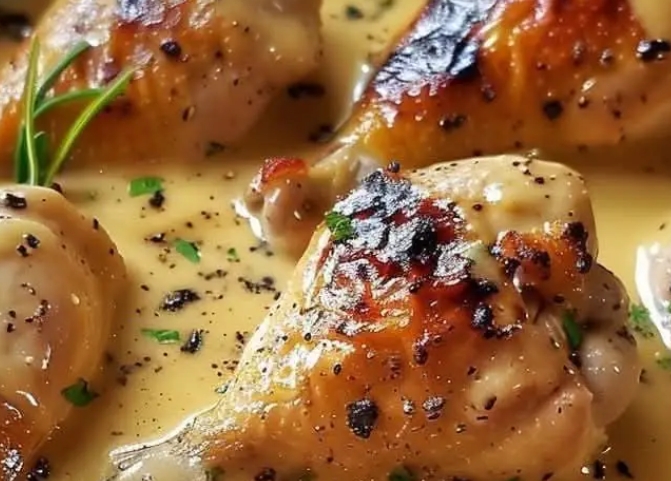 Creamy Mushroom Chicken Thighs Recipe