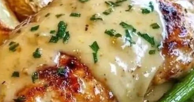 Honey Mustard Chicken with Roasted Asparagus and Potatoes