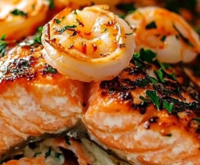???????????? Crab & Shrimp Stuffed Salmon
